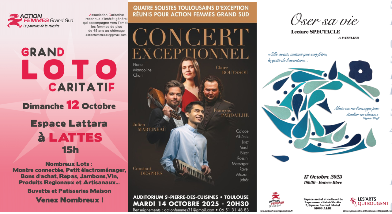 evenements action femmes grand sud octobre2025 albi toulouse montpellier